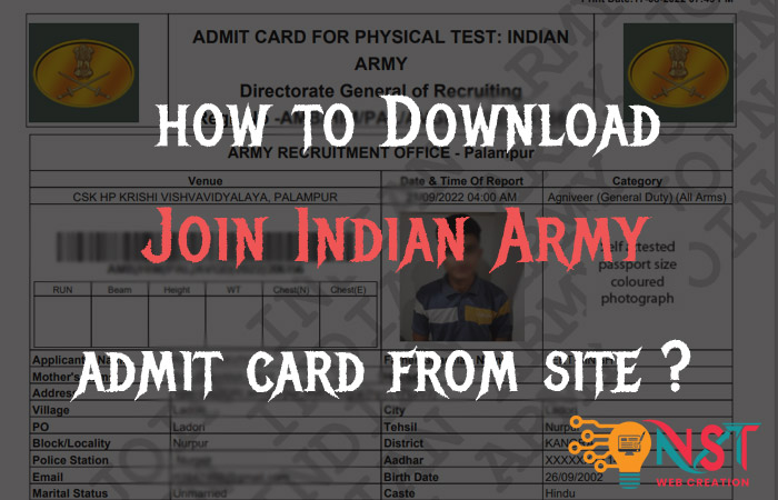 Join Indian Army ~ how to download admit card from joinindianarmy.nic.in website ?